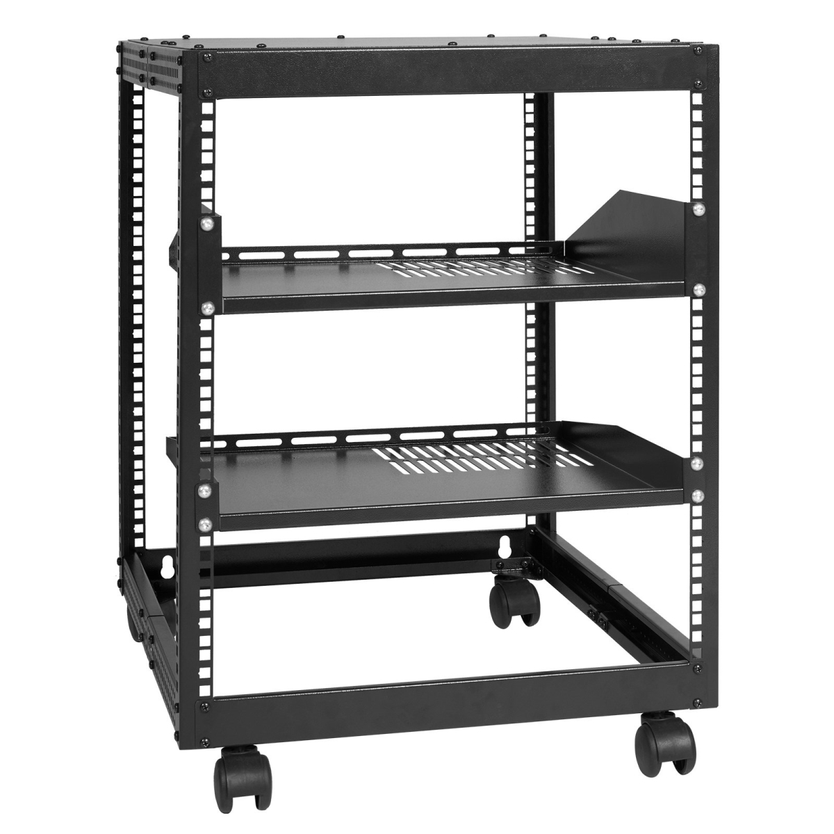 15-40 in. Adjustable Depth 12U Open Frame Server Rack