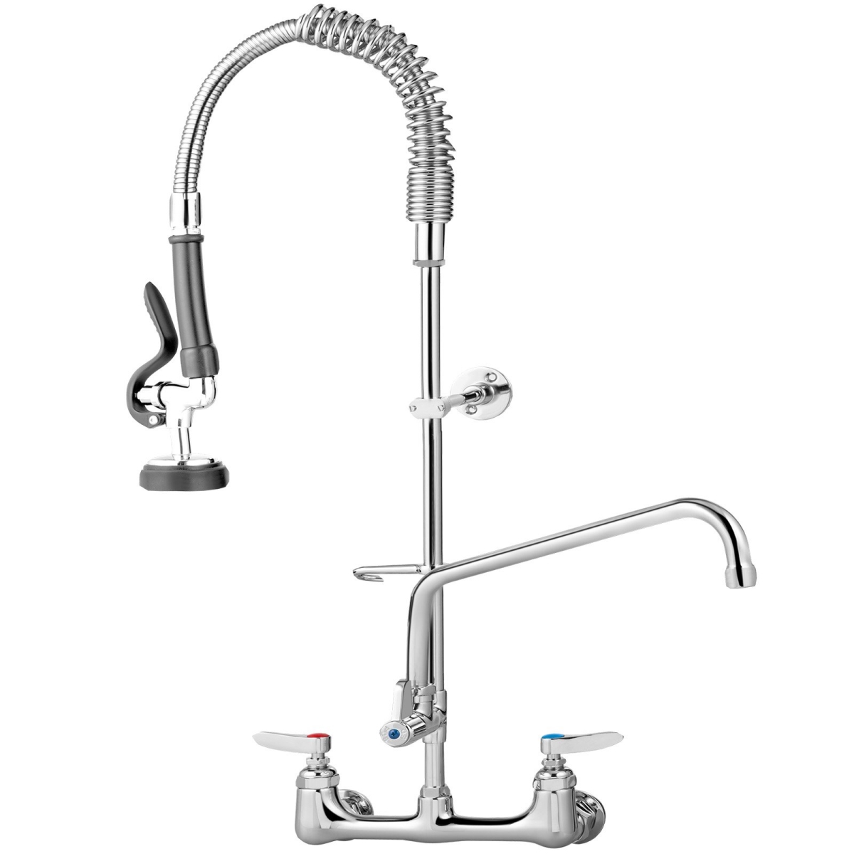 Picture of Vevor QSYCKJJH84712GYNZV0 8 in. Commercial Faucet with Pre-Rinse Sprayer&#44; Brass