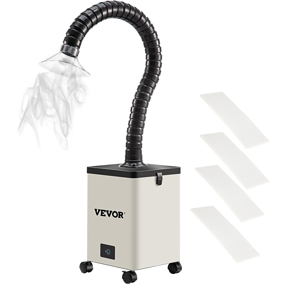 Picture of Vevor YWPYQM80W110VEUHJV1 80W 106 CFM Smoke Absorber&#44; 3-Stage Filters 3 Speed with a Hose for Soldering&#44; Laser Engraving & DIY Welding Solder Fume Extractor Plasma Cutter