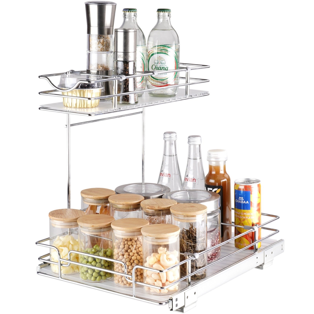 Picture of Vevor HGSLLHGSYCL21CL47V0 12 x 17 in. 2 Tier Pull Out Cabinet Organizer