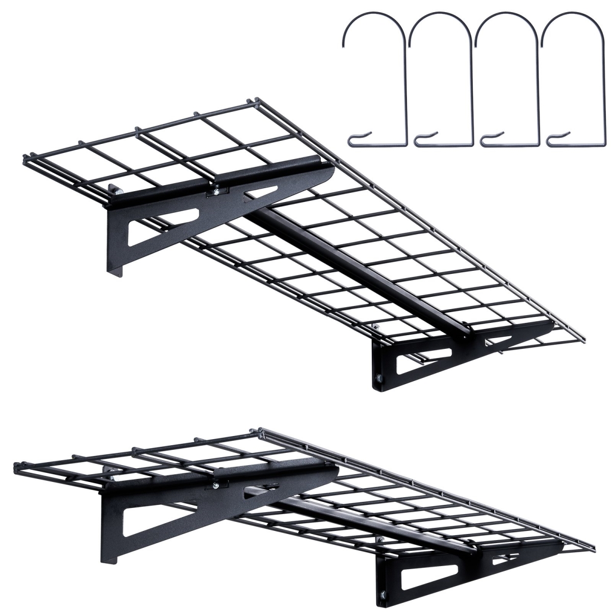 4 x 1 ft. Wall Mounted Garage Storage Shelving - Pack of 2