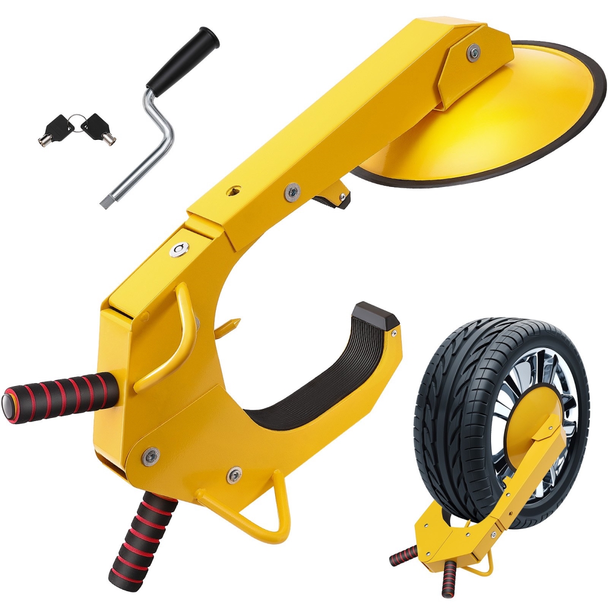 Wheel Lock Clamp with Heavy-Duty Anti Theft Tire Lock