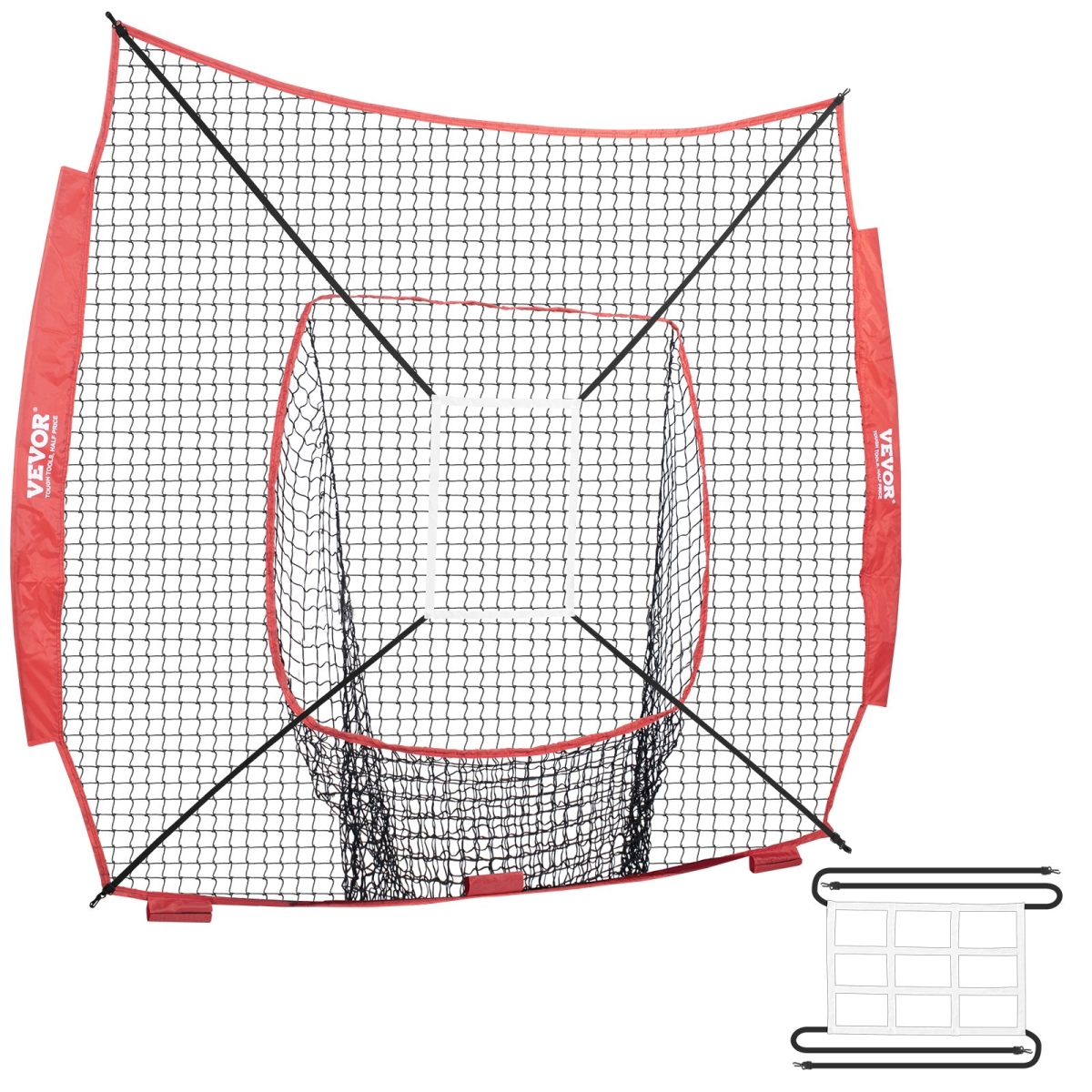 77YCZYWWK77Y24NJKV0 7 x 7 ft. Baseball Portable Softball Practice Net for Hitting Batting Catching Pitching