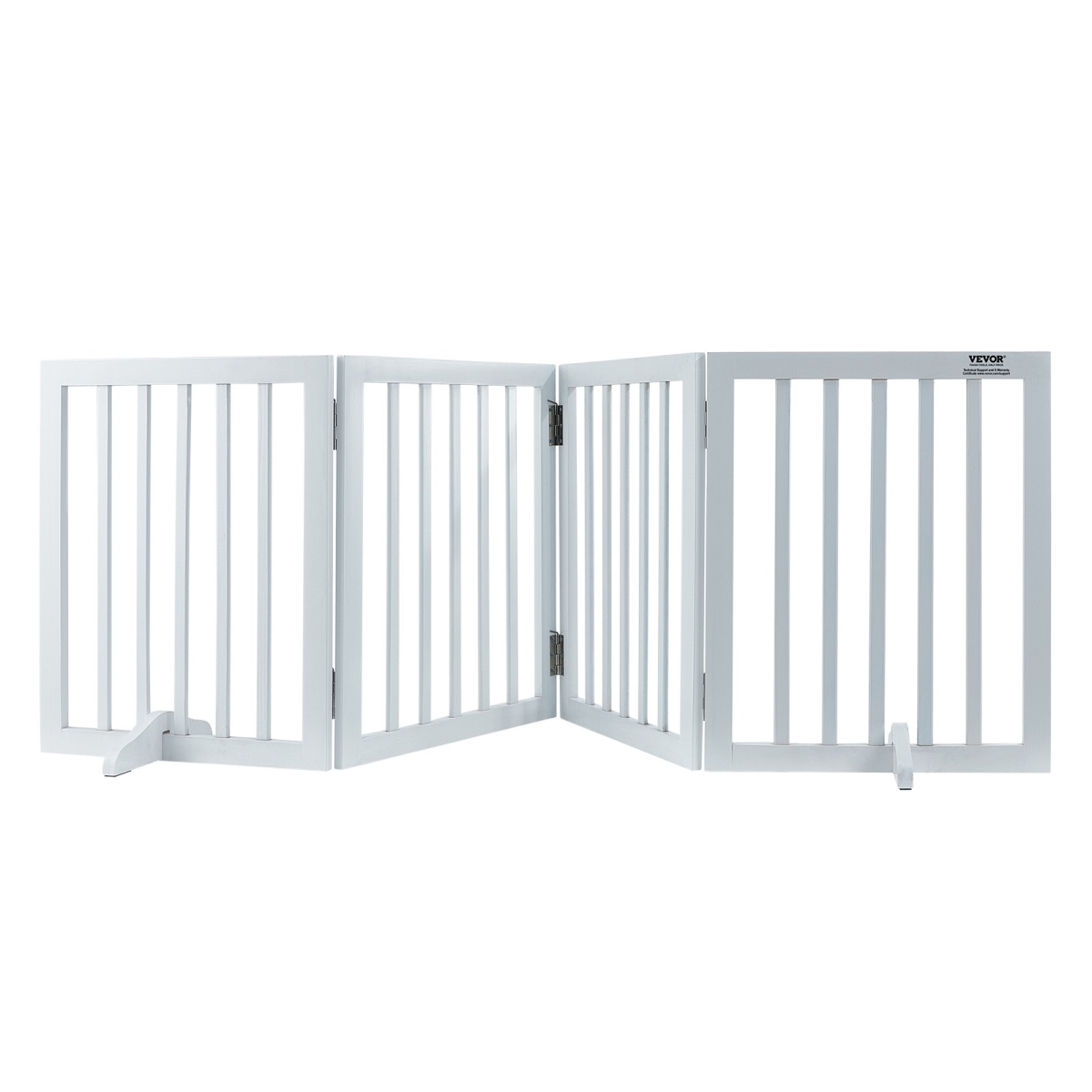 Picture of Vevor KZDMZCWMBSMZLUM3SV0 24 x 80.3 in. Free Standing Dog Gate with Freestanding Pet Gate&#44; White