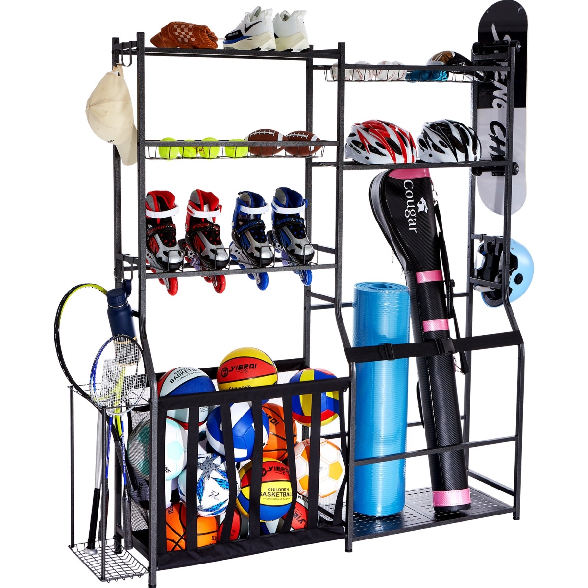 GEFSNJHSF0G2GAR4SV0 2 Golf Bag Storage Garage Organizer, Black