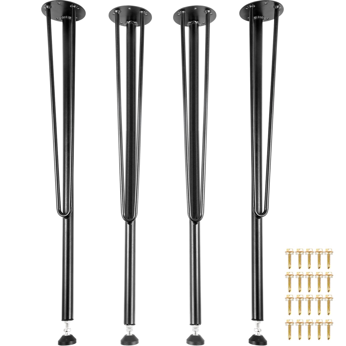 Picture of Vevor TZZTGYCGFJ3289KIGV0 28 in. Hairpin Metal Table Legs&#44; Black - Set of 4