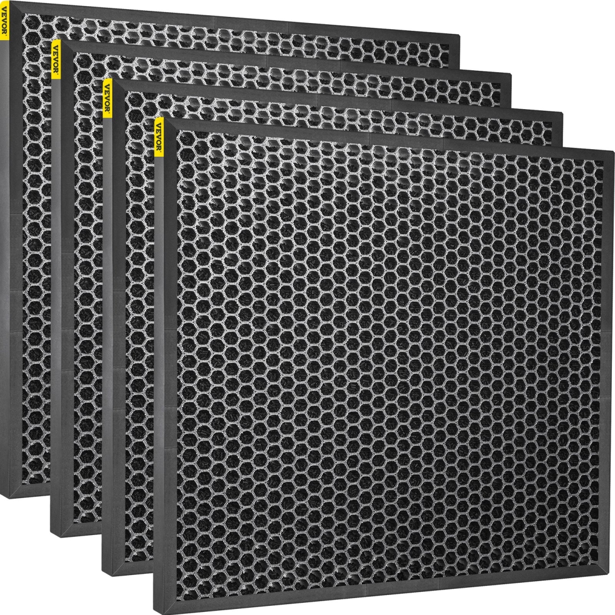 KQGLQYCHS1616A45JV0 16 x 16 in. Active Carbon HEPA Replacement Air Filter - 4 Piece -  Vevor