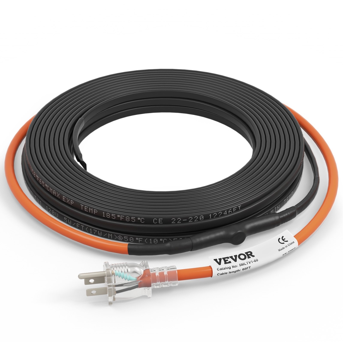 Picture of Vevor ZDWGDJRDLDGWQV23EV1 60 ft. 120V Self-Regulating Pipe Heating Cable