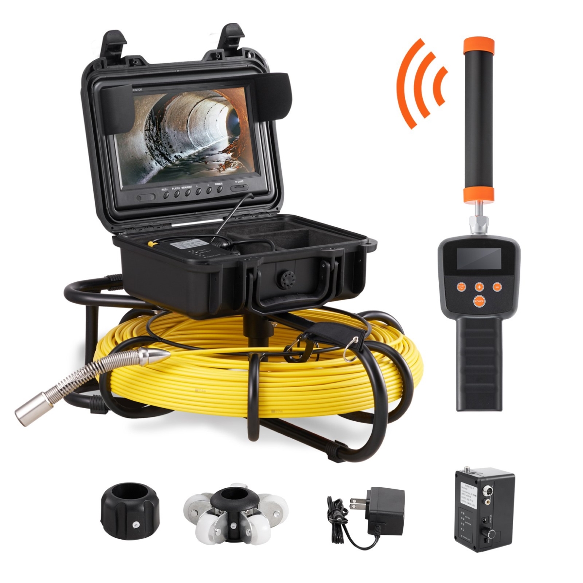 512 Hz Sonde 9 in. 720p Screen 300 ft. Sewer Camera Pipe Inspection Camera