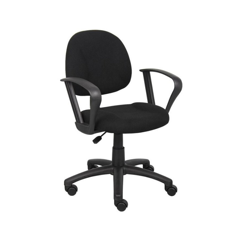 Fabric Deluxe Posture Computer Desk Chair, Loop Arms