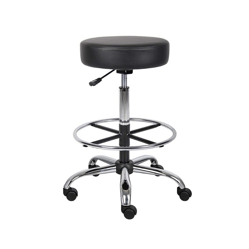Caressoft Drafting Stool with Footring, Black