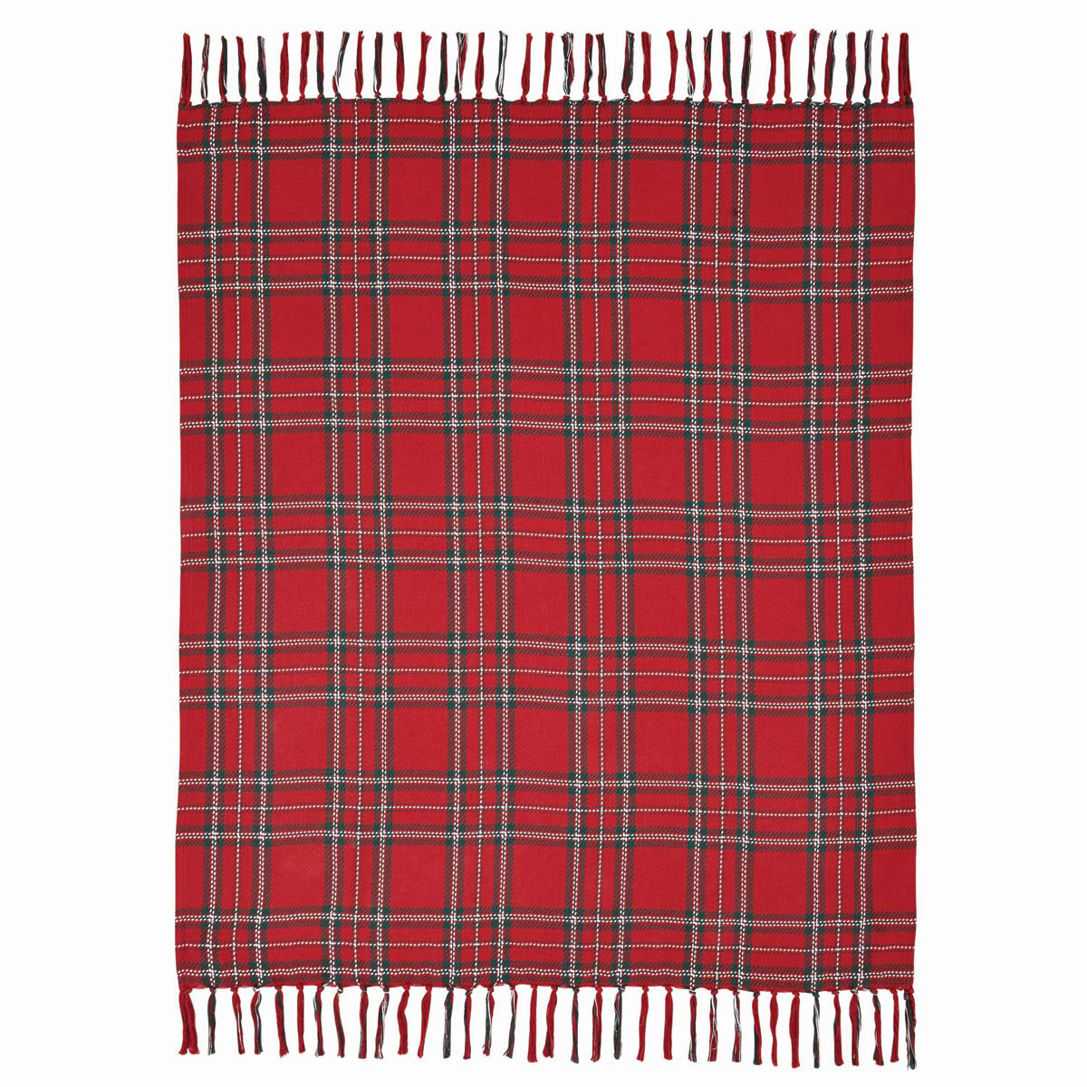 28479 60 x 50 in. Collin Woven Throw - Green & White