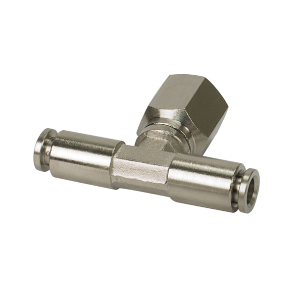 Viair 13826 0.25 in. NPT F 0.37 to 0.37 in. Swivel T-Fitting - DOT Approved - 2 Piece
