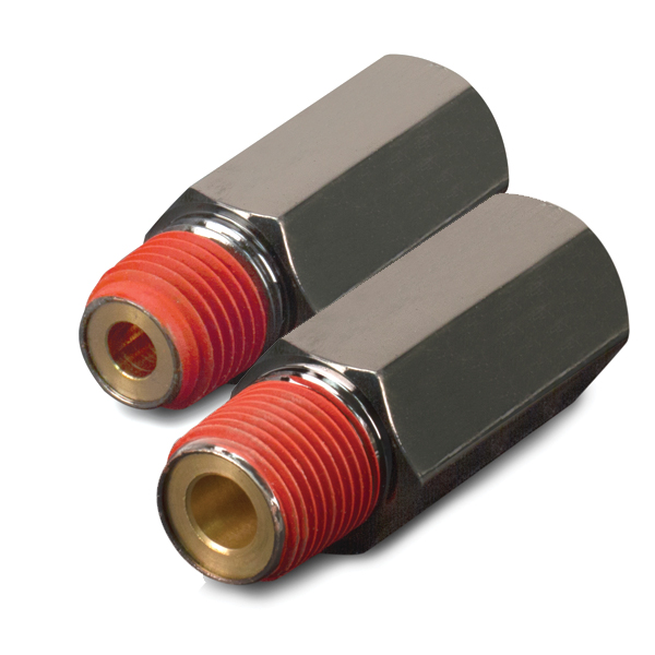 VIAIR 3/8 Inch Female to Male Black Nickel Plated Check Valve 2 Pcs (92834)