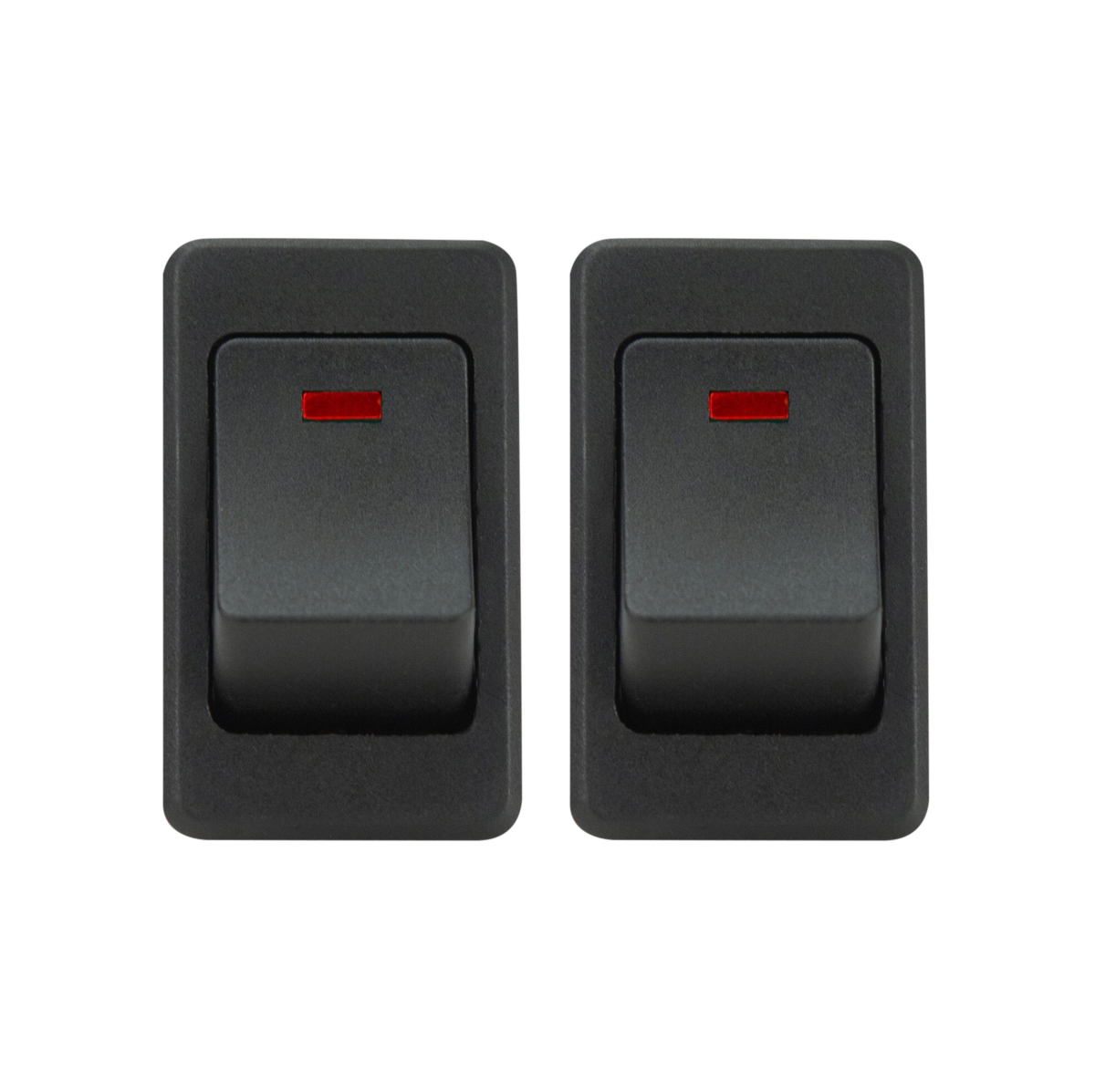 Viair 90123 No Logo Rocker Switch with Red LED Indicator - Pack of 2