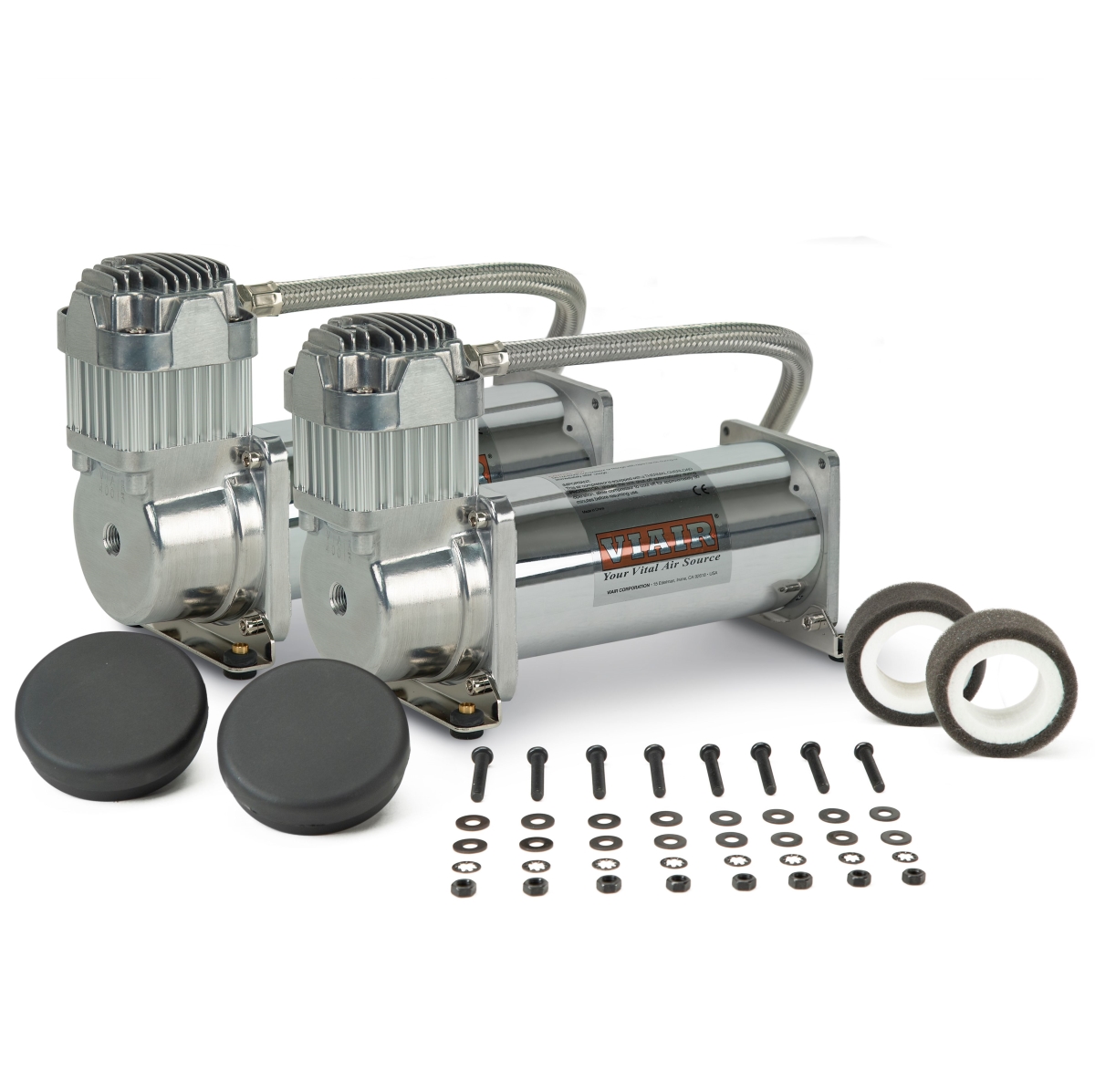 VIAIR Dual 444 High Performance Chrome VMS Compressors Pack (444DC)