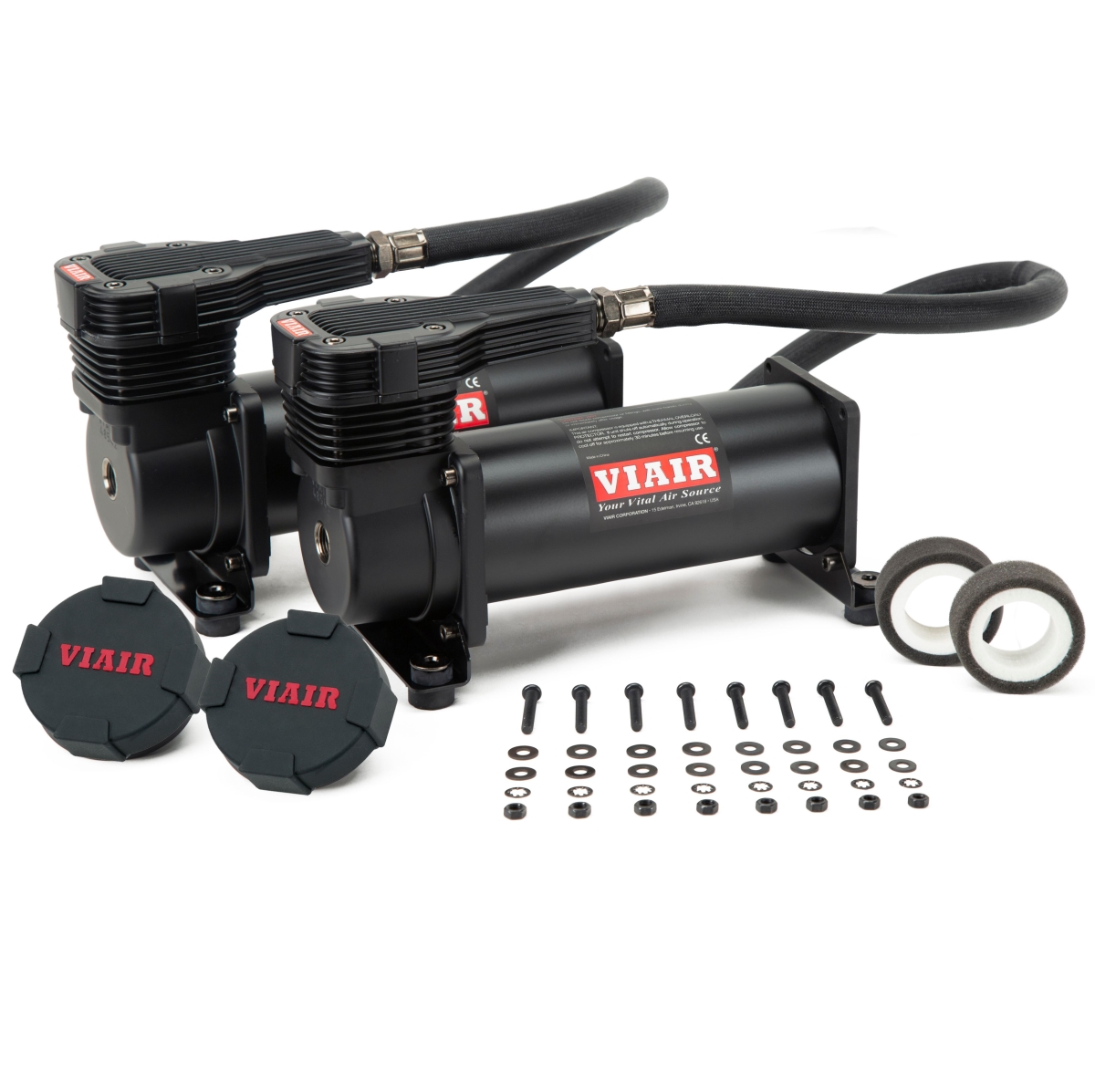 VIAIR Dual 485 Stealth Black High-Performance Compressors 200 PSI (485DB)