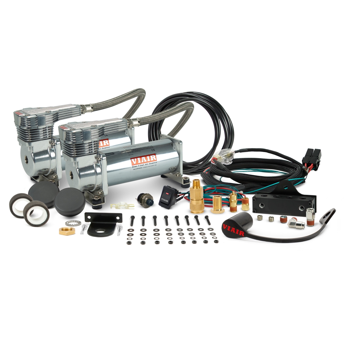 VIAIR Dual Platinum 485 Mounted System High Pressure Air Supply (485DP01)