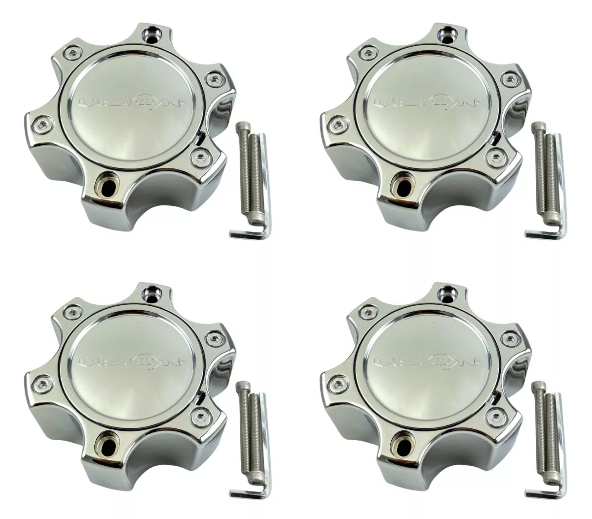 C375-6CDOC 6 Lug Deep Open & Closed Cap - Chrome