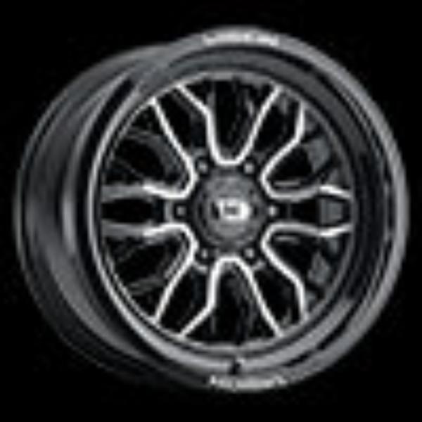 402-20083GBMF-25 6 x 139.7 mm 402 Riot Face Wheel Rim - Gloss Black Machined