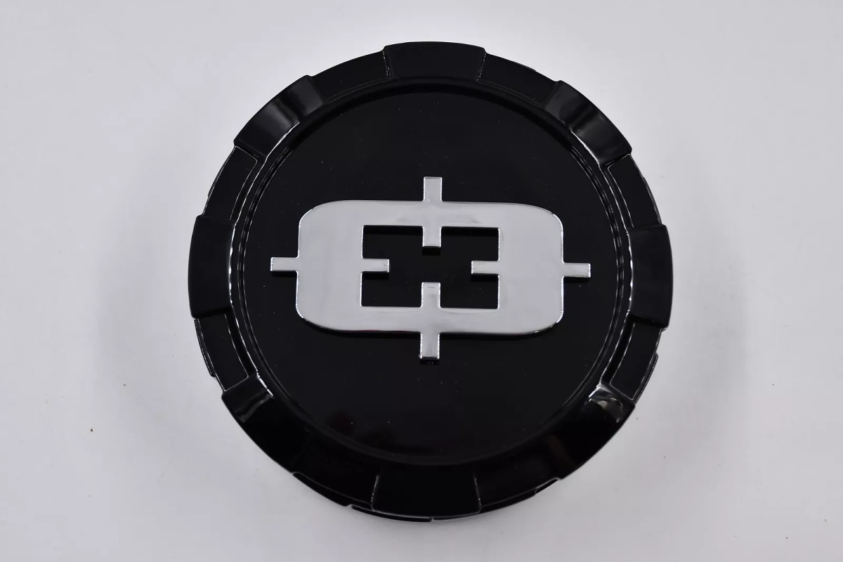 C402GB-8165V-EC 8 x 6.5 mm Snap Gloss Black with Chrome End Cap
