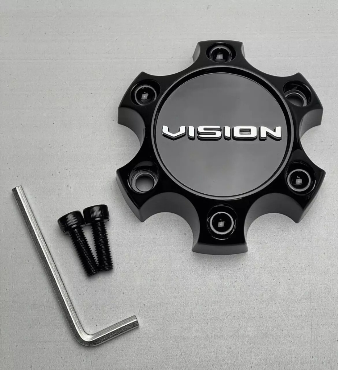 C476GB-6SV Gloss Black & Chrome with Logo Caps
