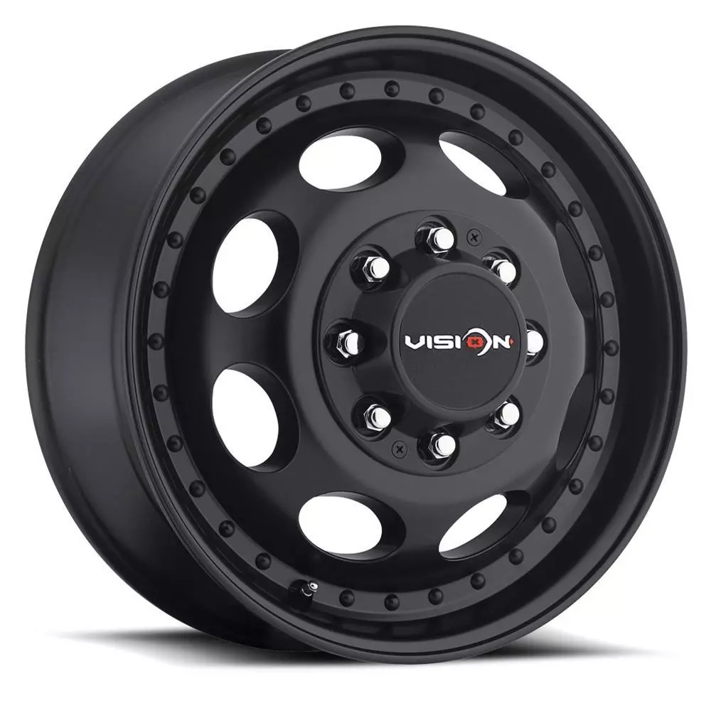 181Z6681MBF 8 x 6.5 in. Front Wheel - Matte Black