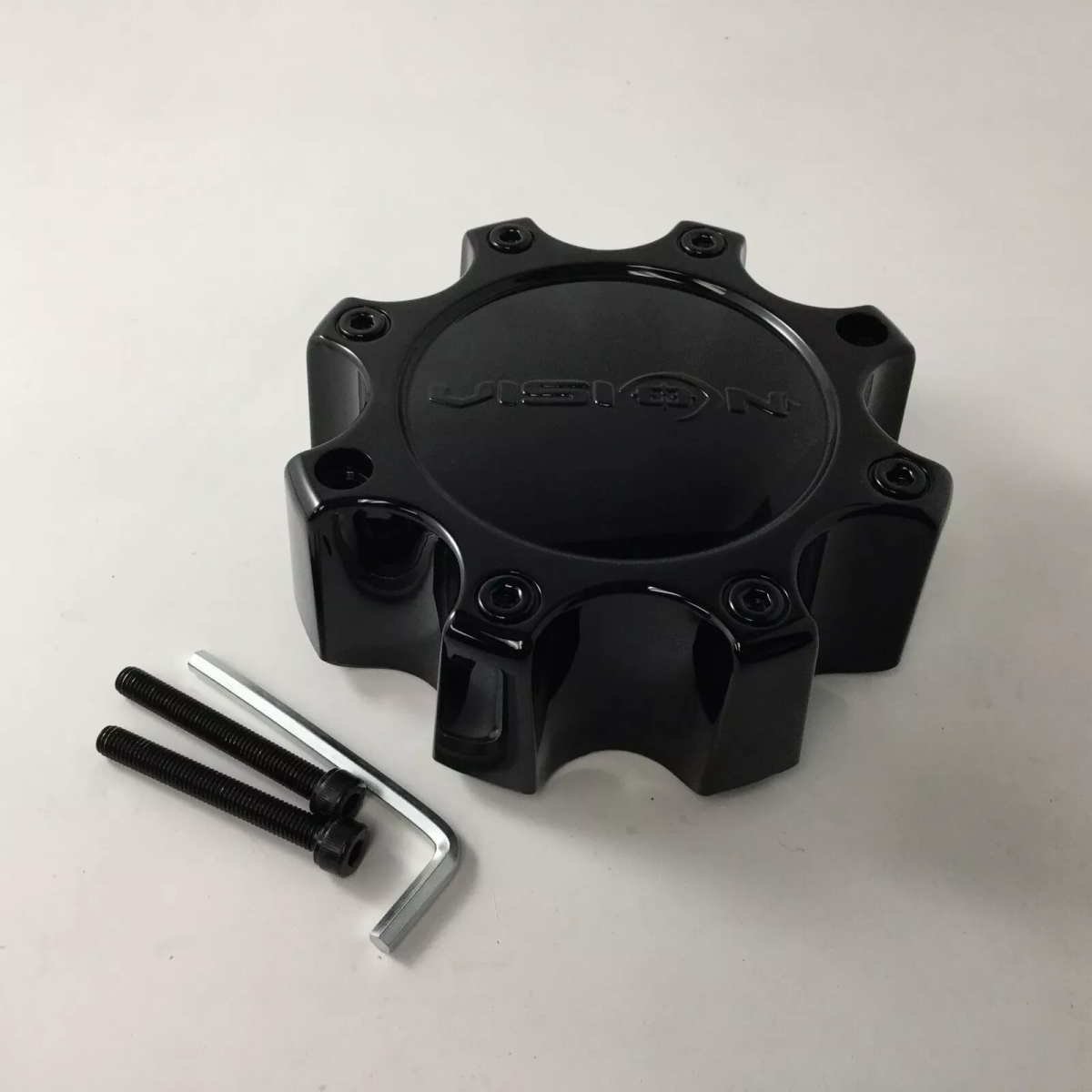 C375GB-8C 8Lug Closed Cap - 375 - Satin Black