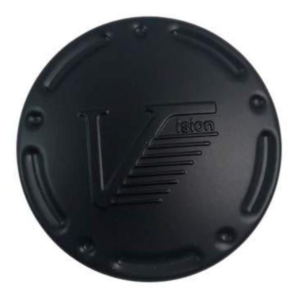 C181B-V Large Black Embossed Cap for ATV