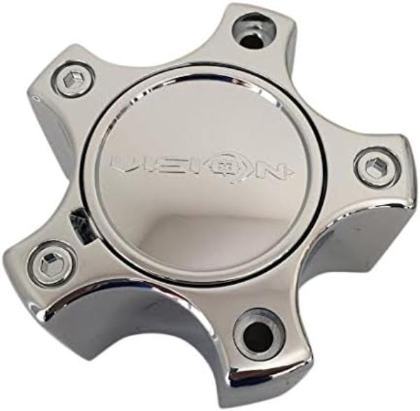 C375-5C65DOC 5 Lug Chrome Deep Open & Closed Cap