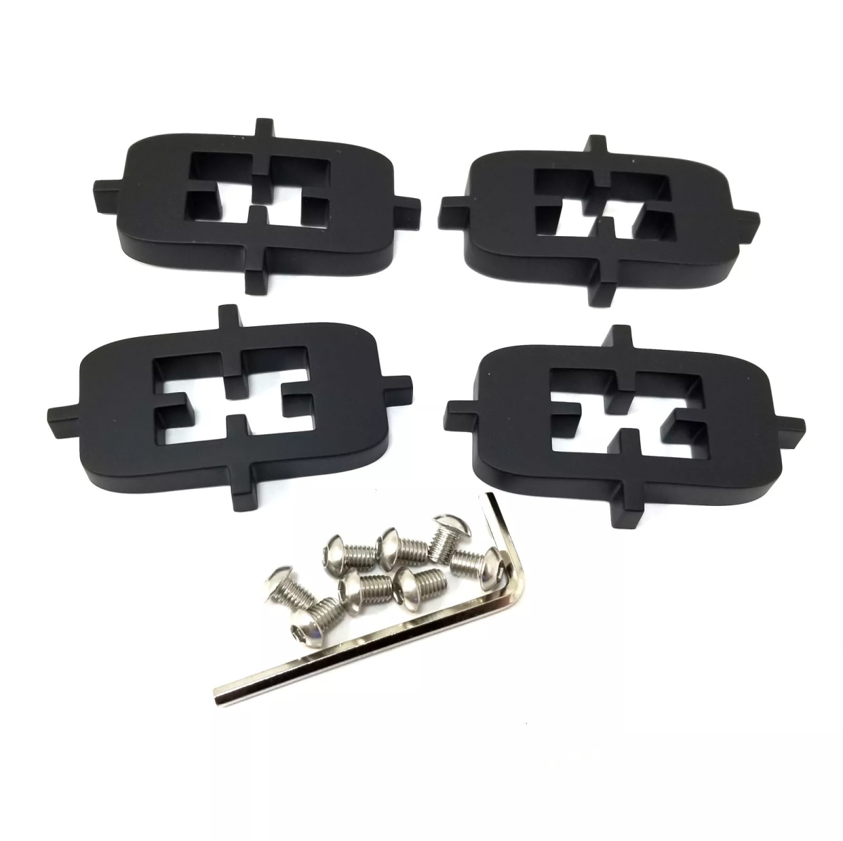 C390MBL-V56-CL Covered 0.83 in. Lug Screw On Logo - Matte Black