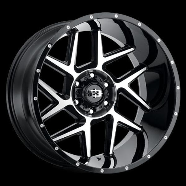 360-20084GBMF-29 6 x 139.7 mm 360 Sliver Wheel Rim - Gloss Black Machined Face
