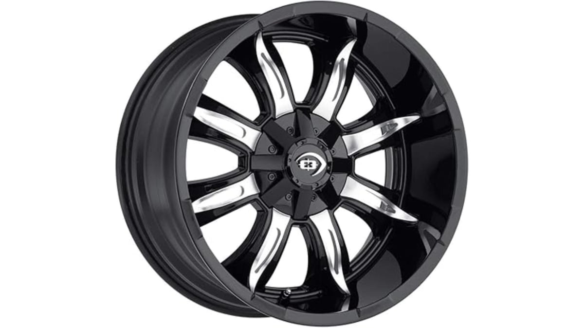 423H2936GBMF12 20 x 9 in. 423 Manic Wheel - 12 mm Offset - 6 x 135 mm Bolt Pattern, Gloss Black & Machined