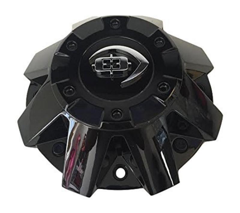 C420GB-8 Covered 8 Lug with Removable End Cap - Gloss Black