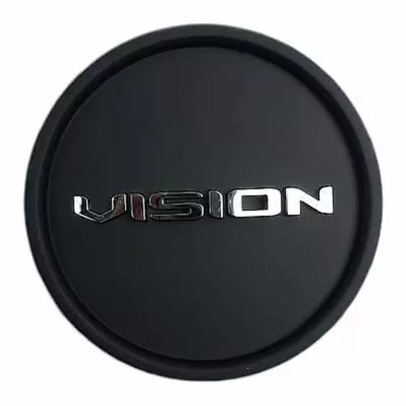 C388SB-8ECV End Cap with Chrome Logo - Satin Black