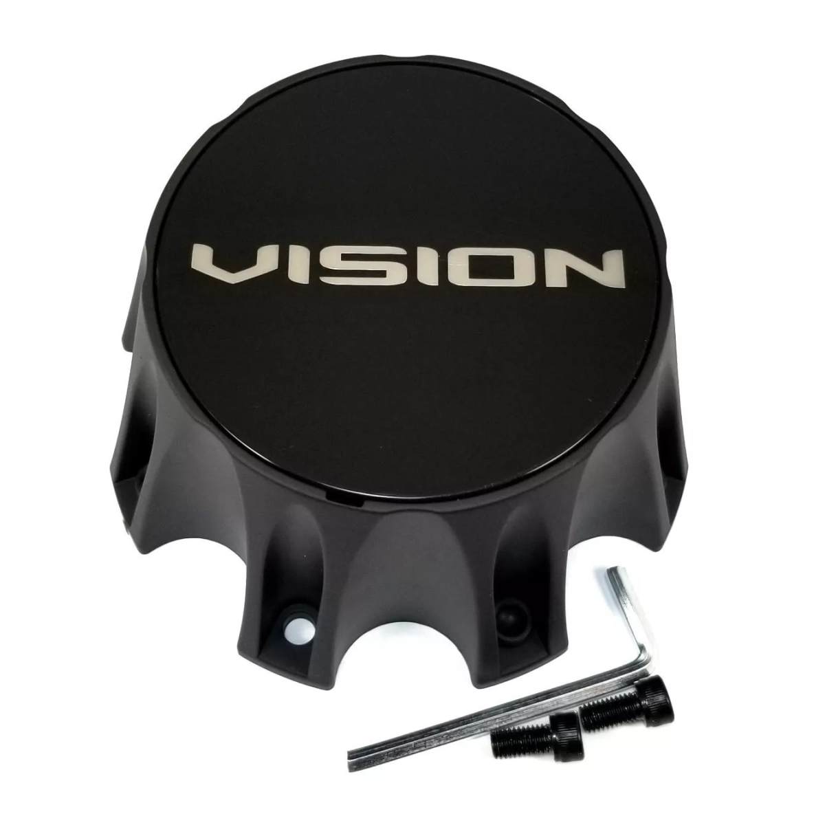 C354SB-8LV 8 Lug Bolt-On Cap - Satin Black