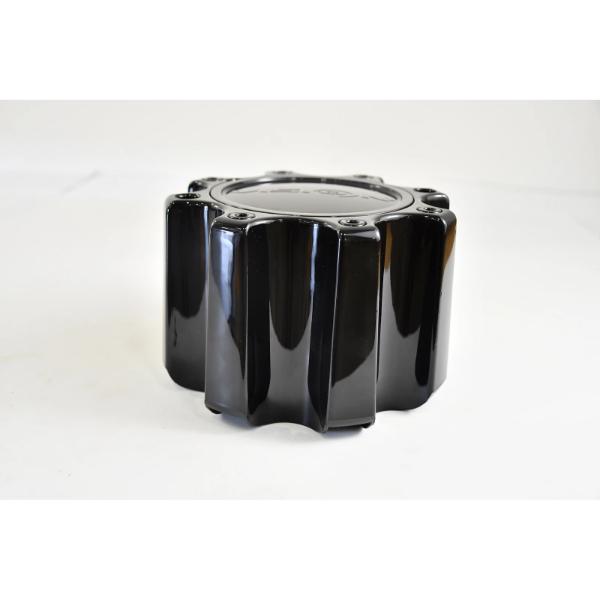 C375GB-8DOC 7 in. Warrior 375 8-Lug Tall Center Hub Cap, Gloss Black
