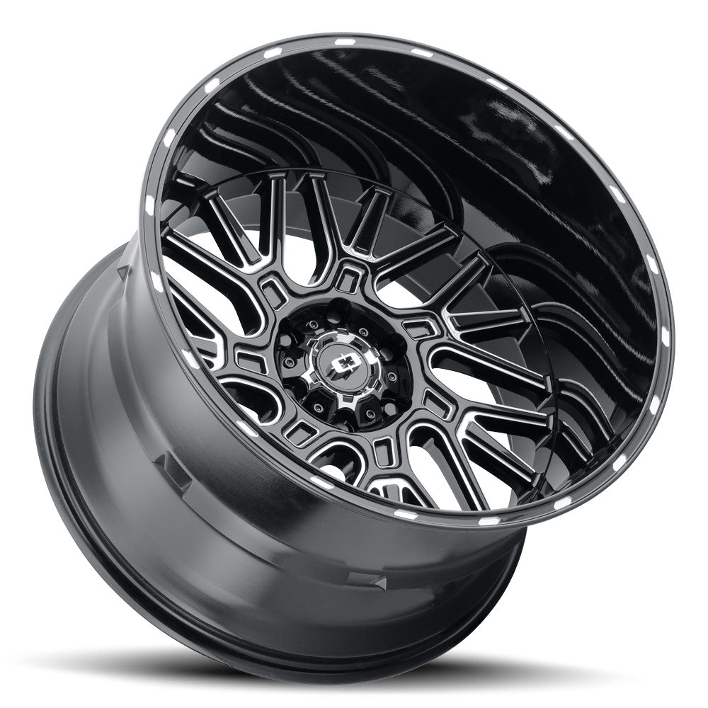 404-24283GBMS-51 6 x 139.7 mm 404 Wheel Rim - Gloss Black Milled Spoke