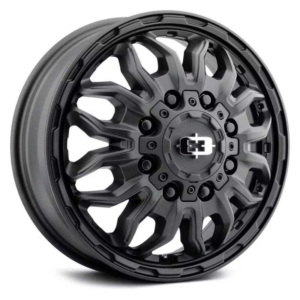 410-7680SBF 8 x 200 mm Front Korupt Wheel - Satin Black