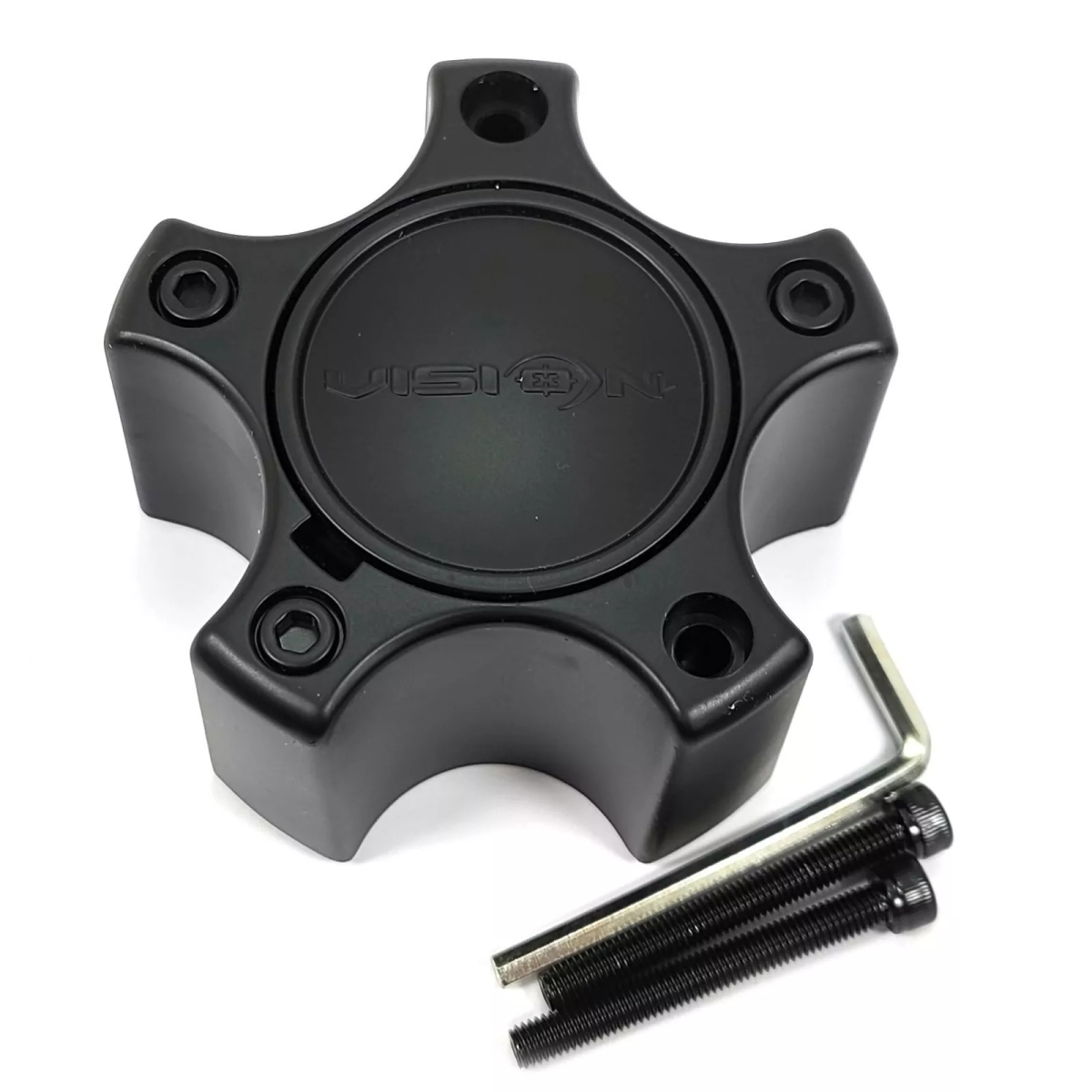 C372MB-5C65DOCV 5 Lug Deep Open & Closed Wheel Center Cap - Matte Black