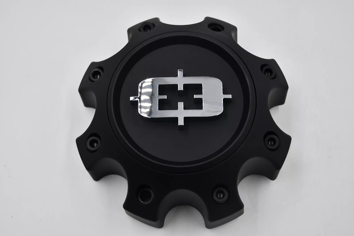 C415SB-8V 8 Lug Bolton Cap - Satin Black