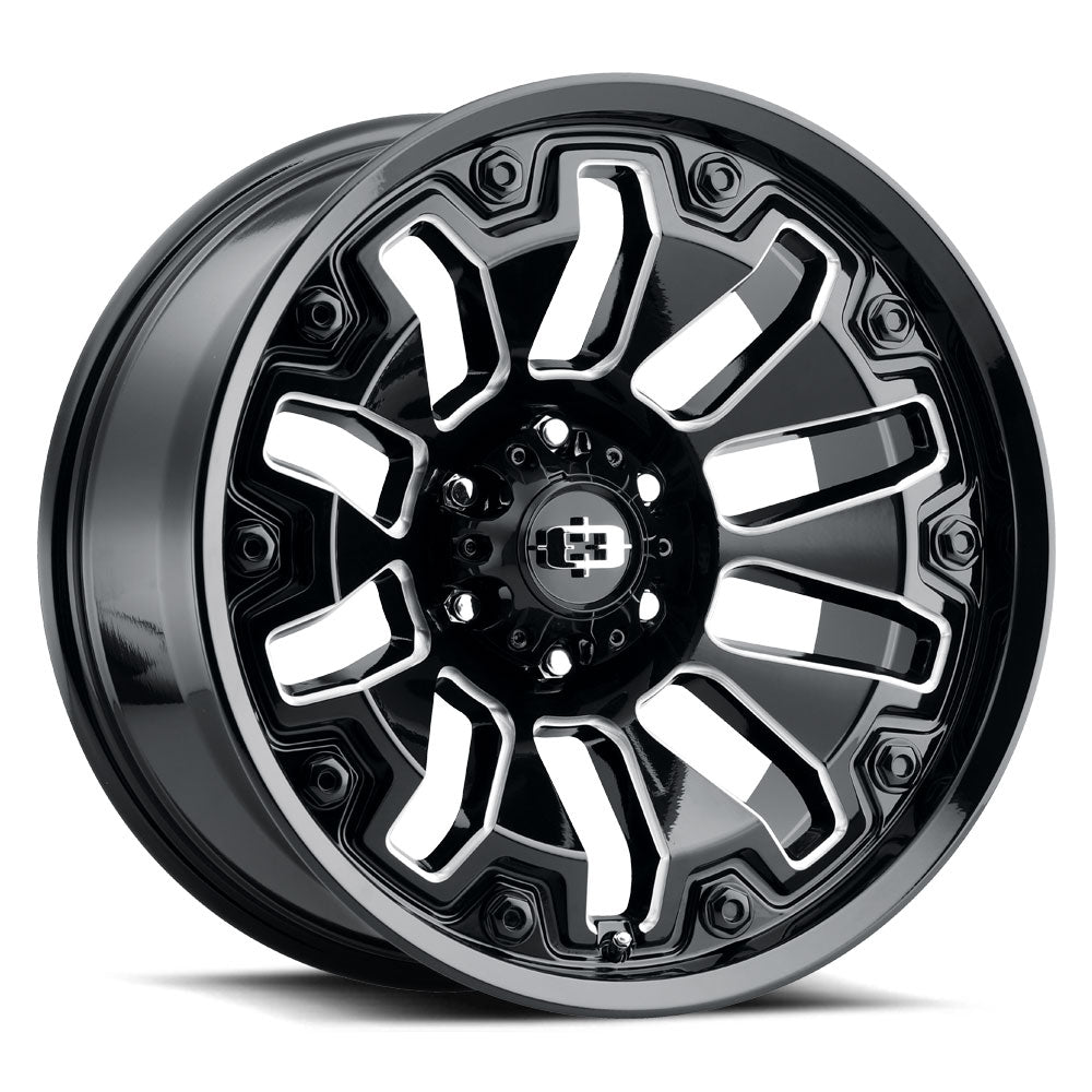 362-2984GBMSB12 6 x 139.7 mm 362 Armor Wheel Rim - Gloss Black Milled Spoke