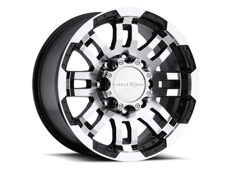 3757870GBMF18 18 mm Warrior 375 Machined Face Wheel  Gloss Black