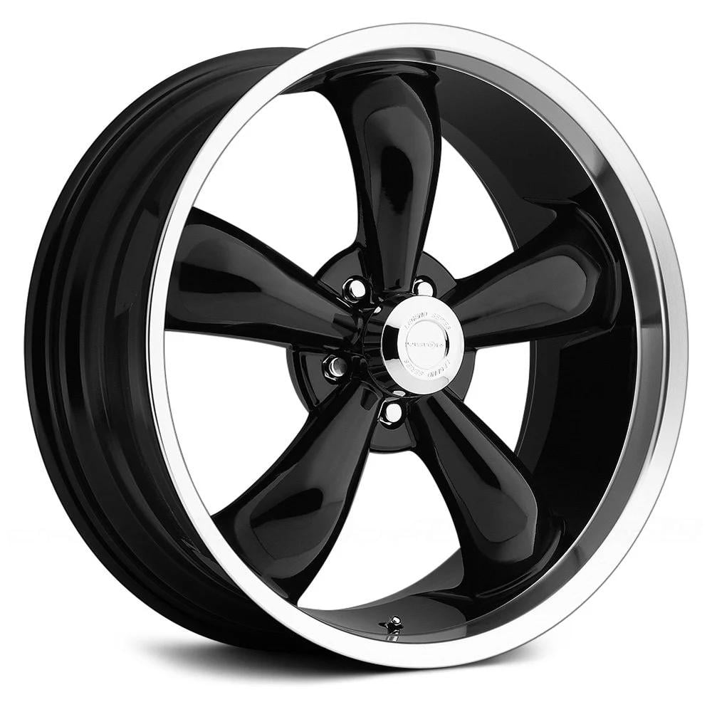 142-8890GB20  142 Legend 5 Gloss Black Wheel with Machined Lip - 18 x 8.5 in. - Plus 20 Offset - 5 x 114.3 mm Bolt Pattern - 83 mm Hub
