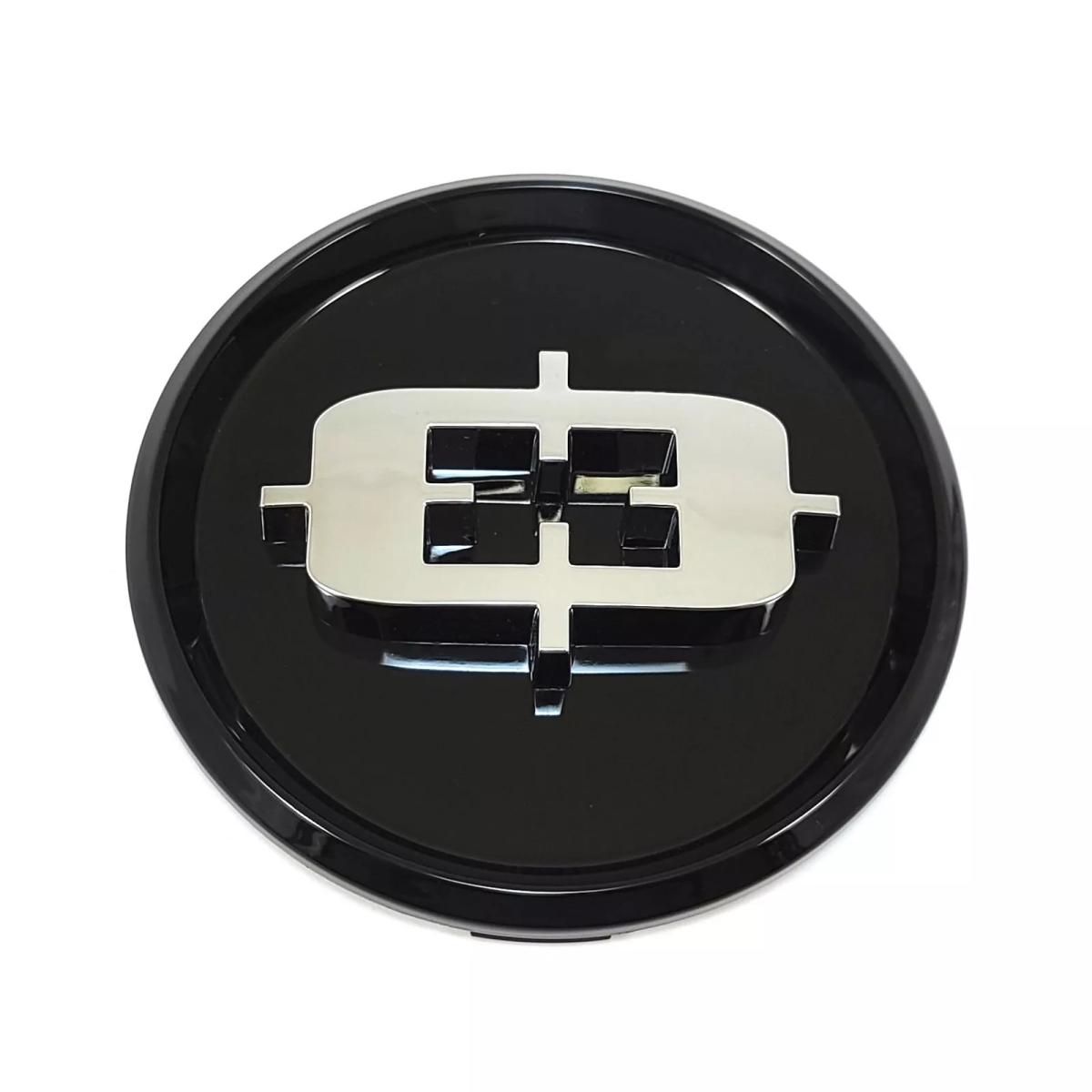 C360GB-8EC Back Ground Center Cap with Chrome Logo - Gloss Black