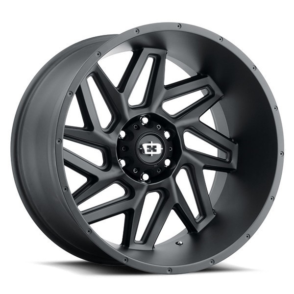 361-8970SB12 18 x 9 in. Spyder 361 Satin Black Wheels - 12 mm Offset & 8 x 170 mm