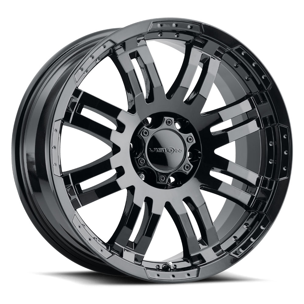 3758881GB18 8 x 65 in 375 Warrior Series Wheel  Gloss Black
