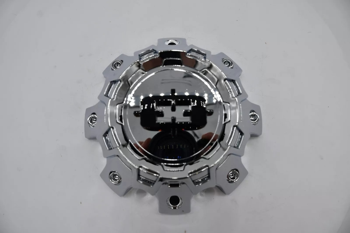 C404-8V 8 Lug 404 Brawl Series Bolt-On Wheel Center Cap - Chrome & Black