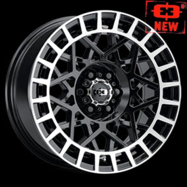 349-7865GBML40 5 x 114.3 mm 349 Savage Wheel Rim - Gloss Black Machined Lip