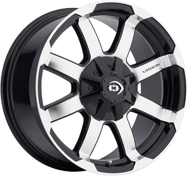 413-6883GBMF0 6 x 139.7 mm 413 Valor Wheel - Gloss Black Wheels with Machined Face